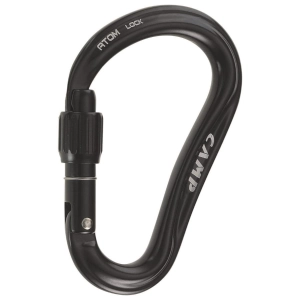  Karabinek zakręcany aluminiowy HMS CAMP Atom Lock Black
