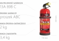Gaśnica samochodowa proszkowa 2kg ABC
