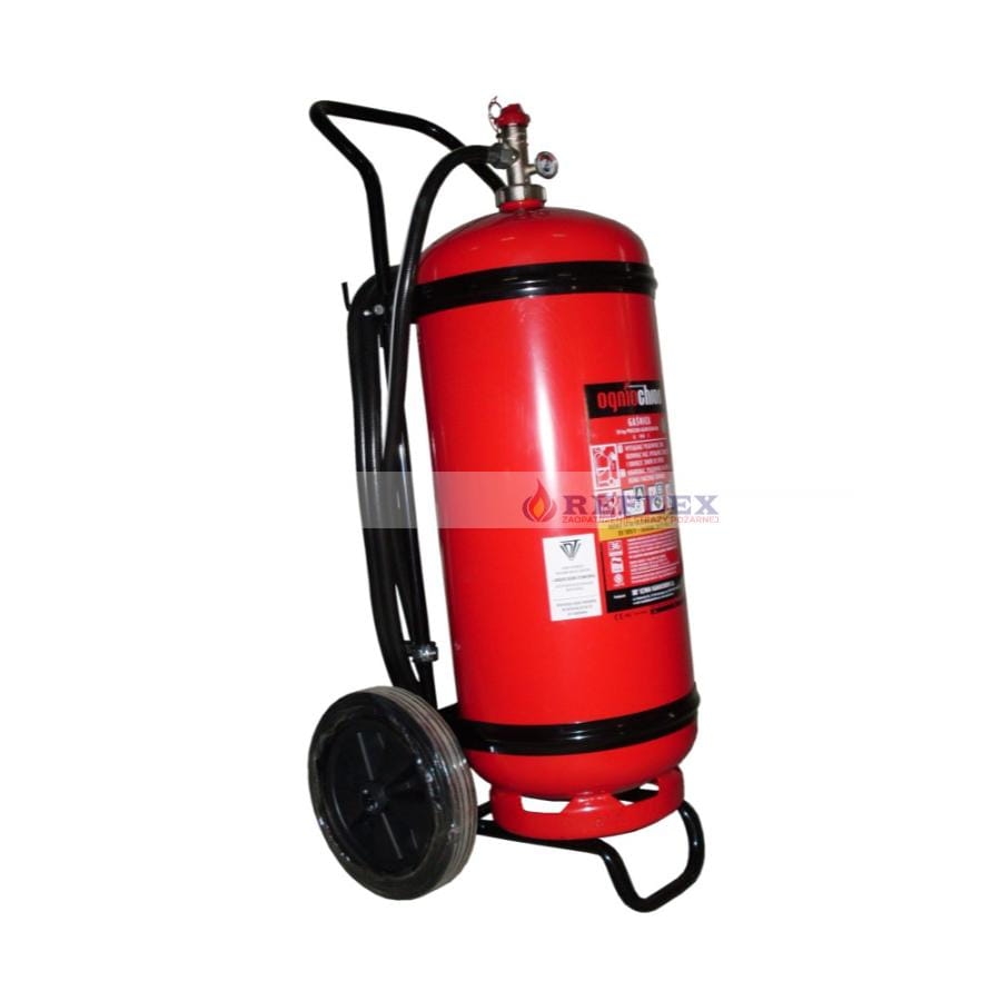 Gaśnica przewoźna proszkowa 50 kg AP-50x ABC.