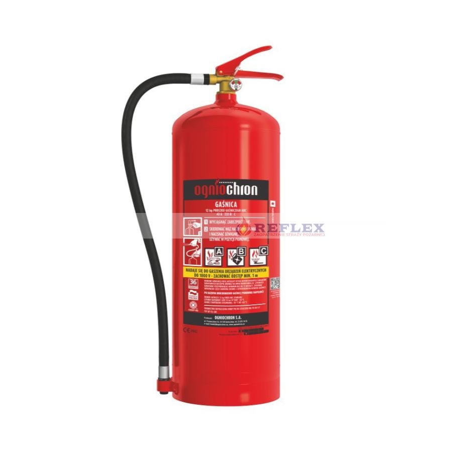 Gaśnica proszkowa 12 kg GP-12x ABC