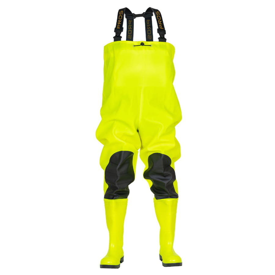 Spodniobuty MAX FLUO z kaloszami bezpiecznymi S5 SBM01 Żółty fluorescencyjny 