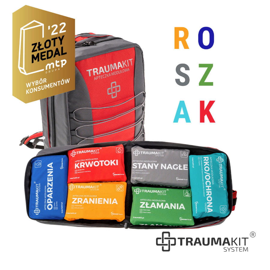 TRAUMA KIT Apteczka Modułowa ROSZAKND-Zestaw Ratowniczy-Plecak 8
