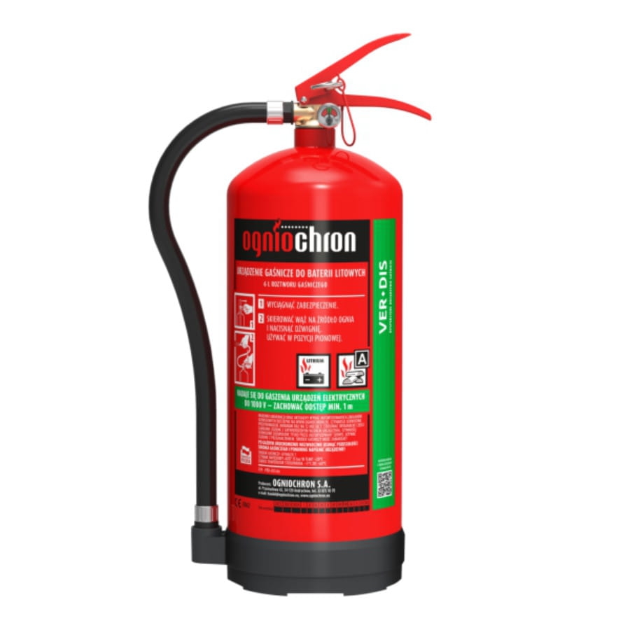 Gaśnica VER-DIS 6x urządzenie do baterii litowych 6kg .