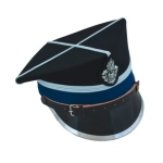Czapka rogatywka OSP okuta gabardyna 2 galony krzyżak
