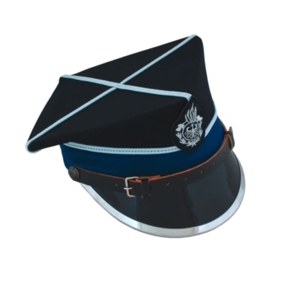 Czapka rogatywka OSP okuta gabardyna 1 galon krzyżak.