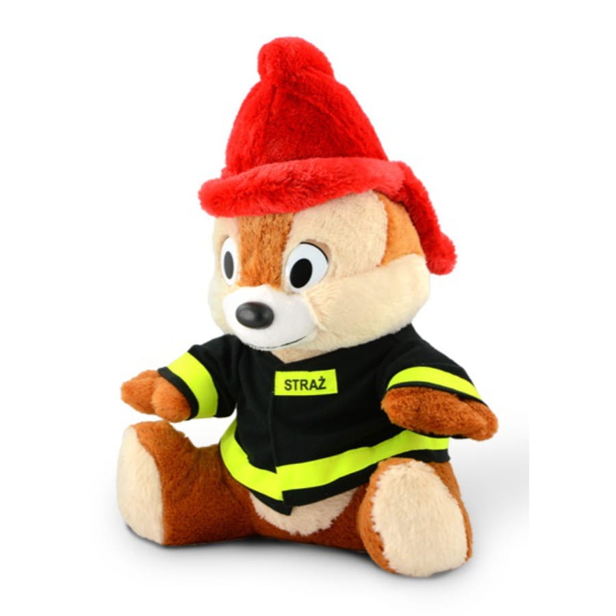 Maskotka wiewiórka strażak duża.