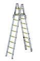 Drabina nasadkowa aluminiowa ze szczeblami odblaskowymi (warianty)