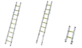 Drabina nasadkowa aluminiowa ze szczeblami odblaskowymi (warianty)