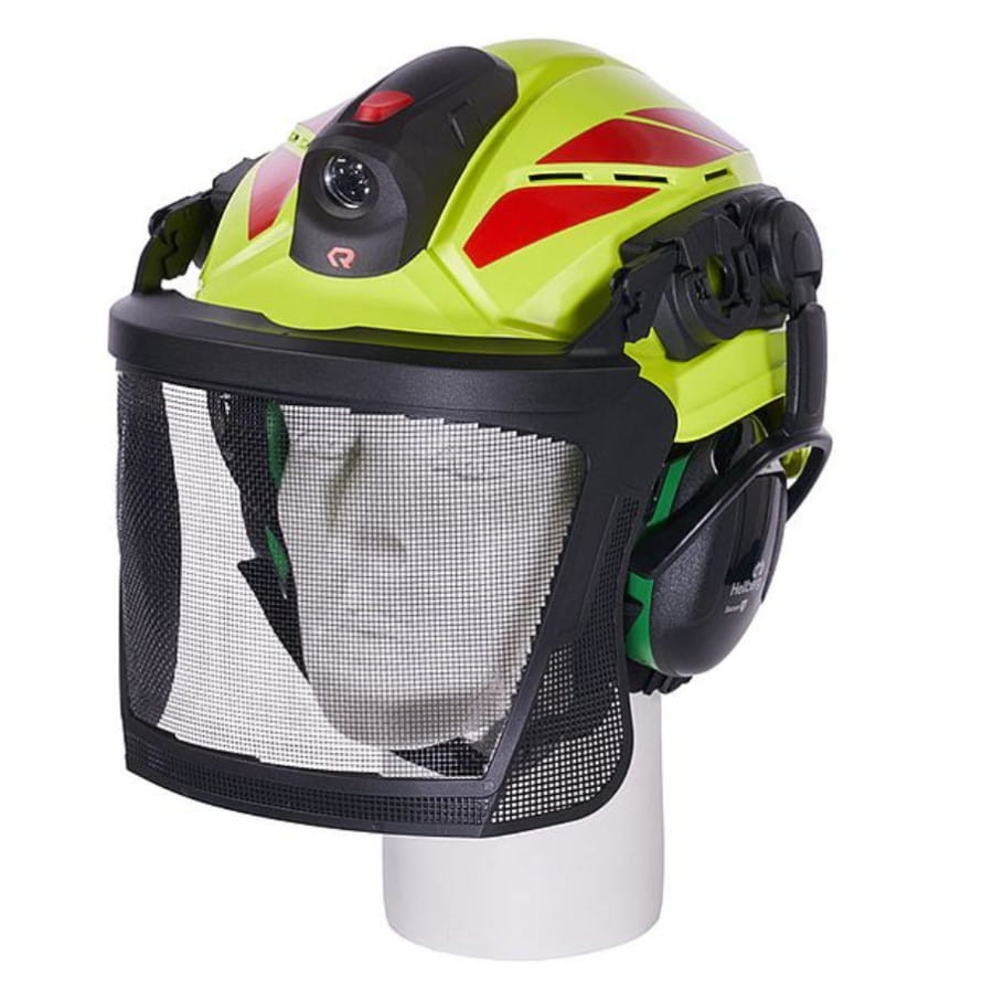 Przyłbica pilarza do hełmu Rosenbauer.