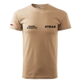 Koszulka strażacka piaskowa STRAŻ 