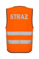 Kamizelka odblaskowa z napisem STRAŻ pomarańczowa