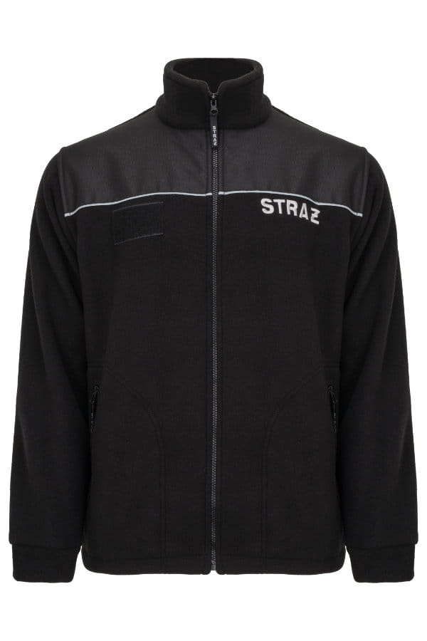 Bluza polarowa czarna napis STRAŻ