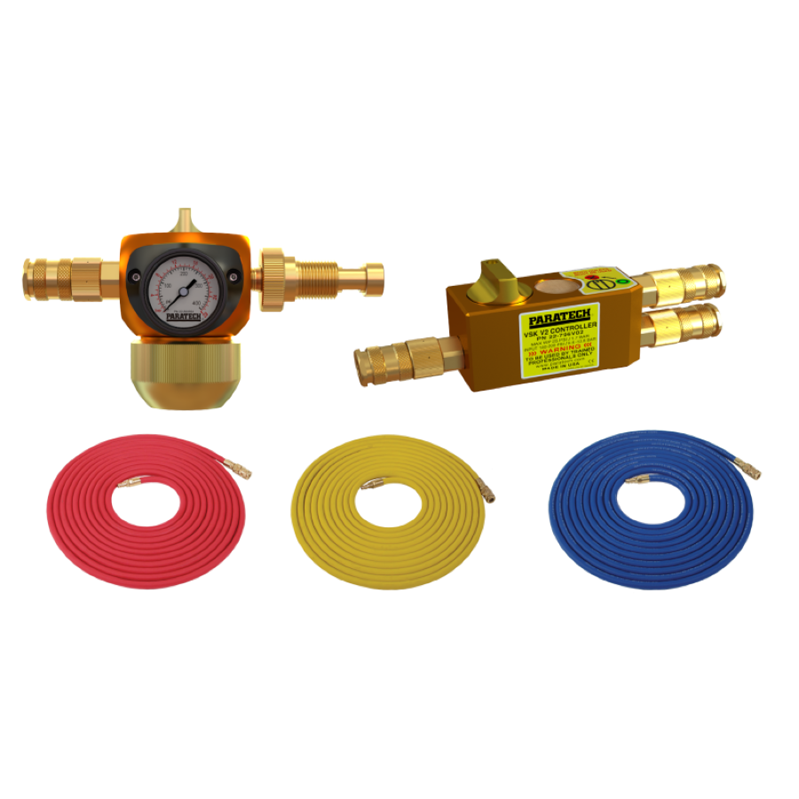 Zestaw osprzętu powietrznego do podpór PARATECH.